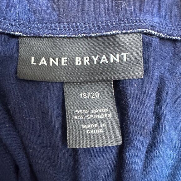 Lane Bryant Tie Dye Maxi Skirt Womens 18/20 Blue Red White Elastic Waist - Picture 5 of 7